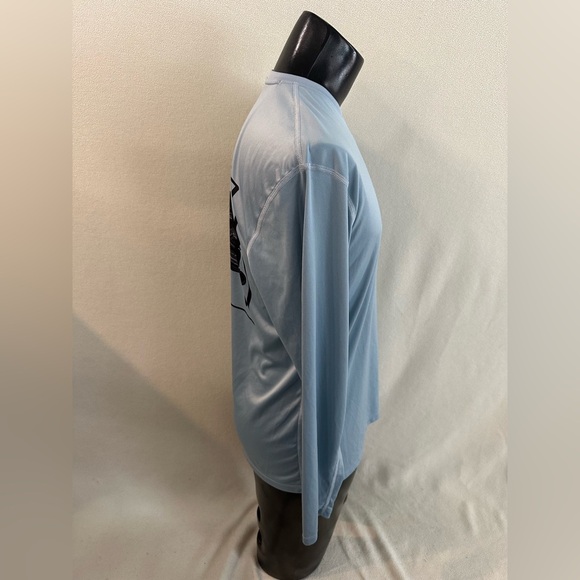 Simms Shirt Men’s Medium Long Sleeve Fishing Performance Stockton Fish Dri-Fit - Picture 4 of 9